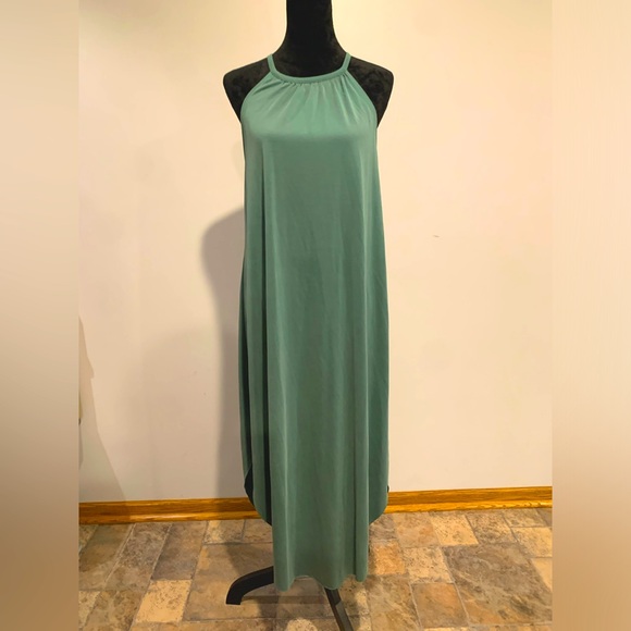 Double Zero Dresses & Skirts - Maxi high neck sage green dress
